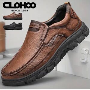 CLOHOO SINCE 1993 Men's Brown Slip-On Shoes Size 250 Chinese